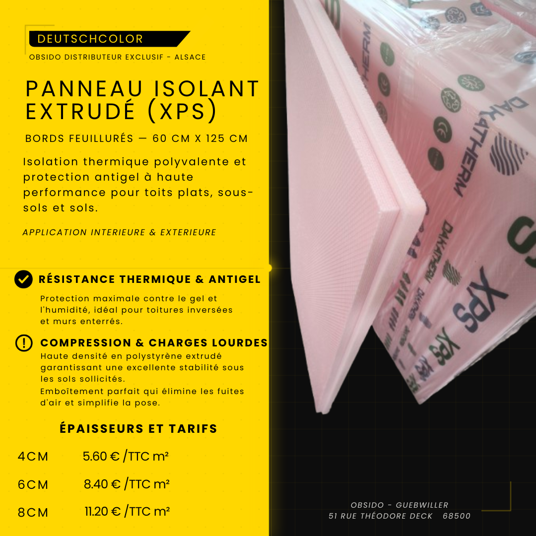 Panneau isolant extrudé XPS